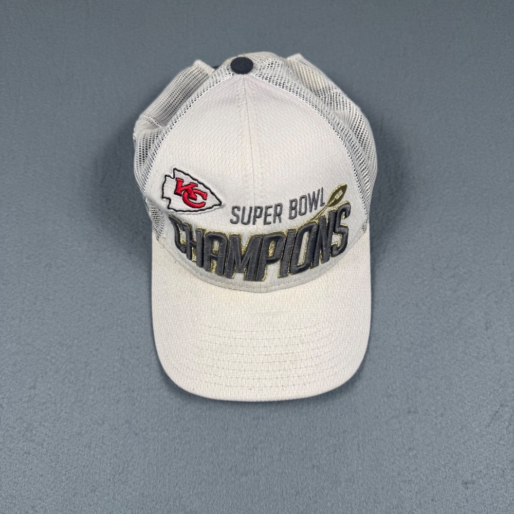New Era Kansas City Chiefs Hat Mens Super Bowl LIV Champions White Snapback Cap